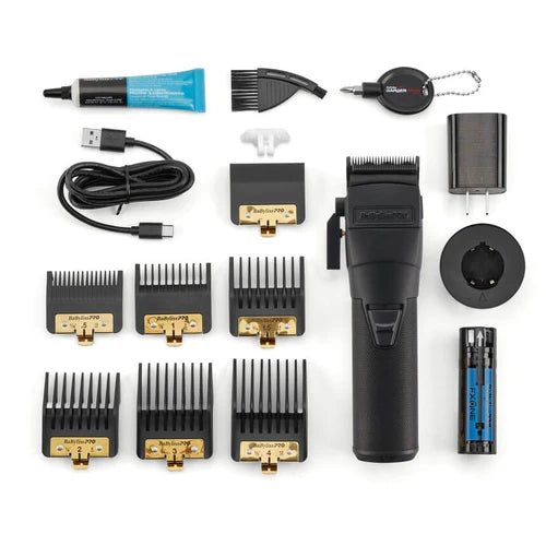 BaBylissPRO FXONE BlackFX Clipper (FX899MB), Trimmer (FX799MB), & Shaver (FX79FSMB) Bundle