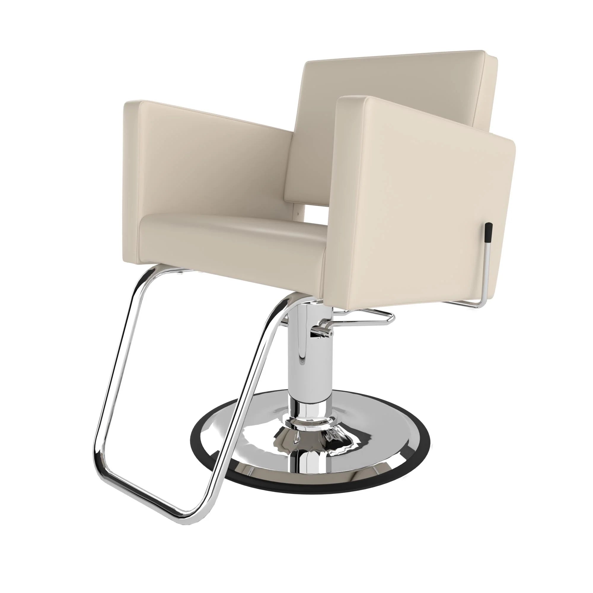 E210 Contemporary Styling Chair – Beige Eco-Leather with Chrome Base