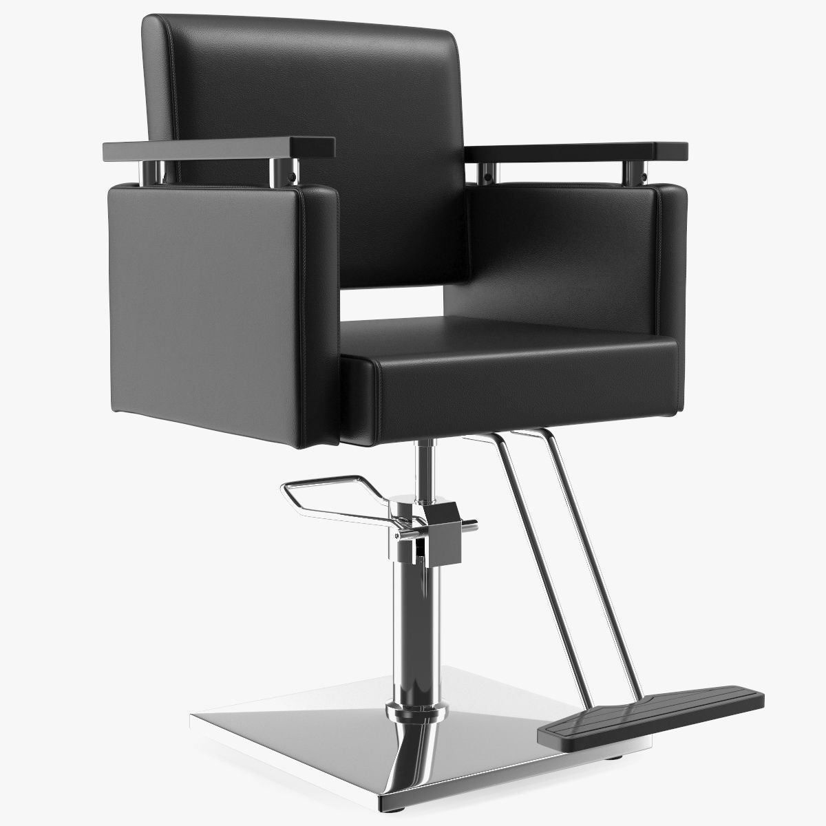 Modena Styling Chair – Minimalist Black with Hydraulic Base
